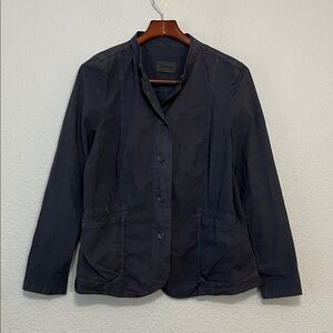 Oska Blue Plaid Button Shirt Jacket